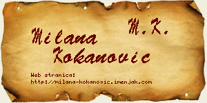 Milana Kokanović vizit kartica